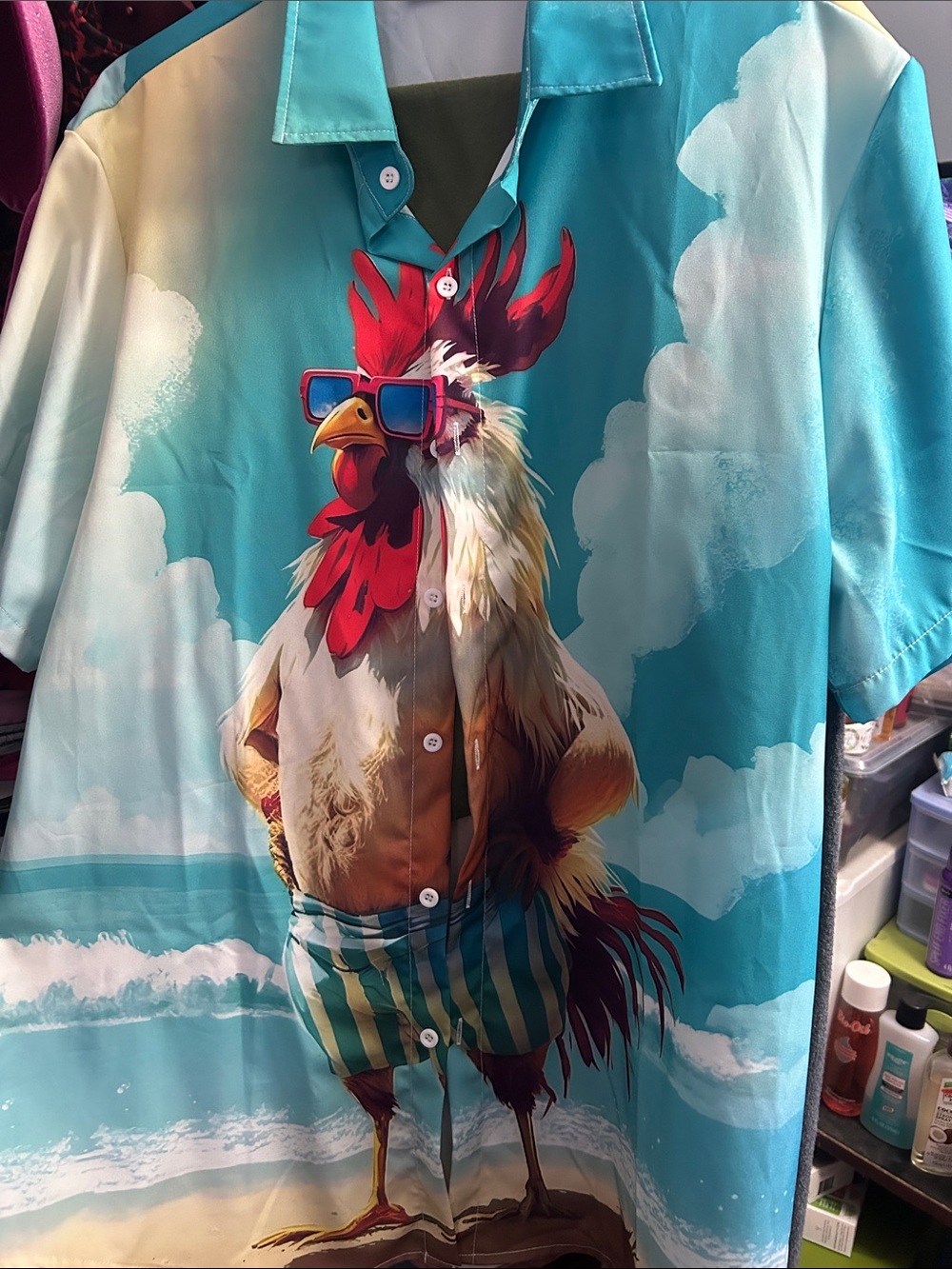 Manifinity xl Teal Short-Sleeve Button-Up